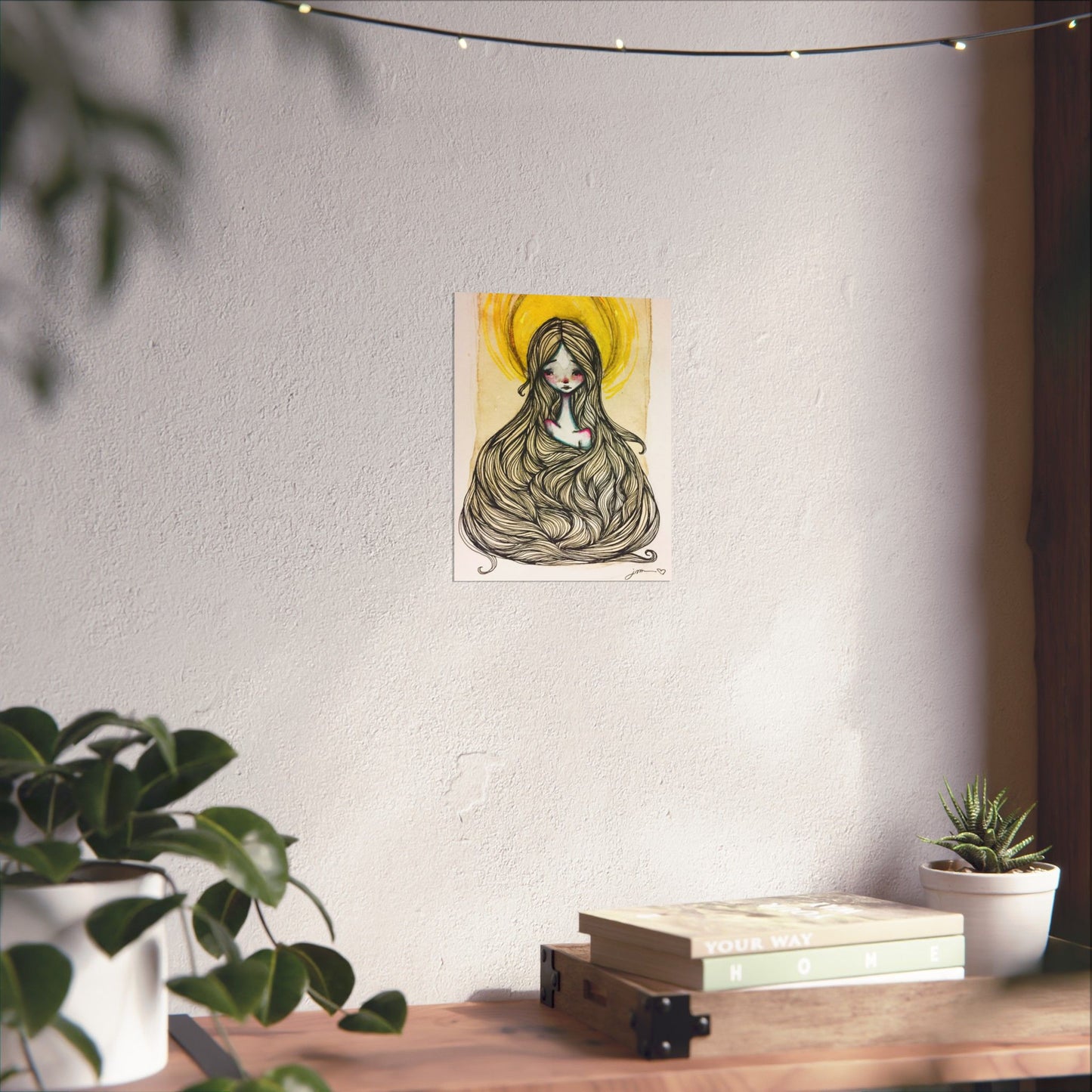 Saint Agatha of Sicily Poster Print - Hand-Drawn Catholic Art Print | Christian Devotional Wall Art | Sanctified Solocosmo Religious Poster