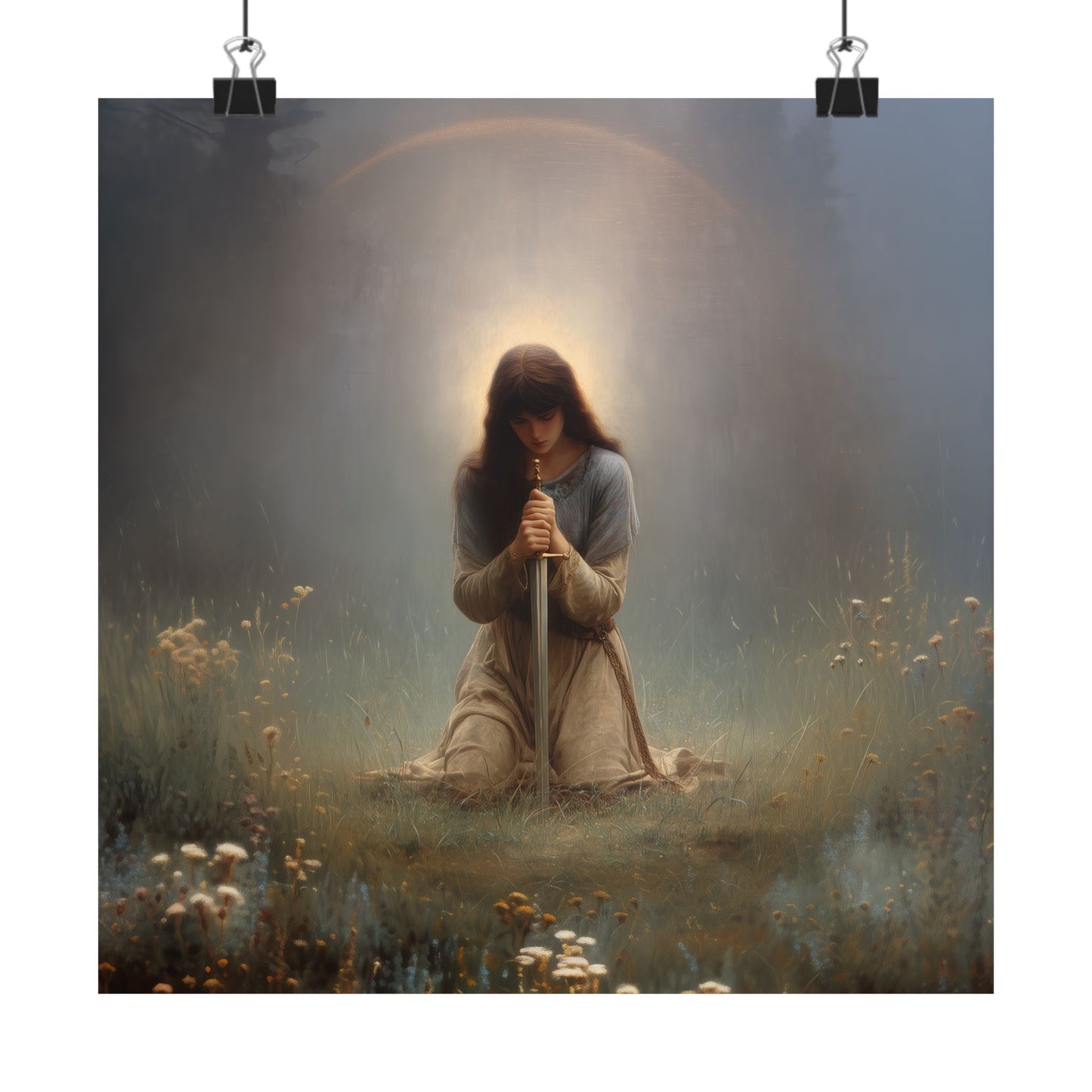 Saint Joan of Arc - Sanctified Souls Print - Multiple Sizes - Premium Posters - Catholic Art - Christian Home Decor Artwork