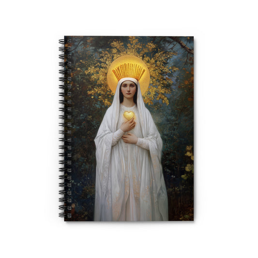 Our Lady of Beauraing - Our Lady of the Golden Heart - Marian Art - Journal - Sanctified Souls Art - Religious Based Notebook - Spiral
