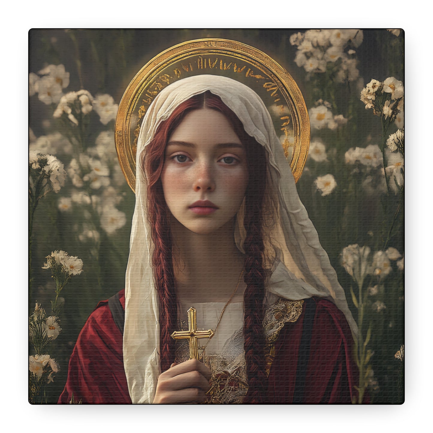 Saint Hilaria - Gallery Wrapped Canvas - Print - Religious Art for your Home - Catholic Art