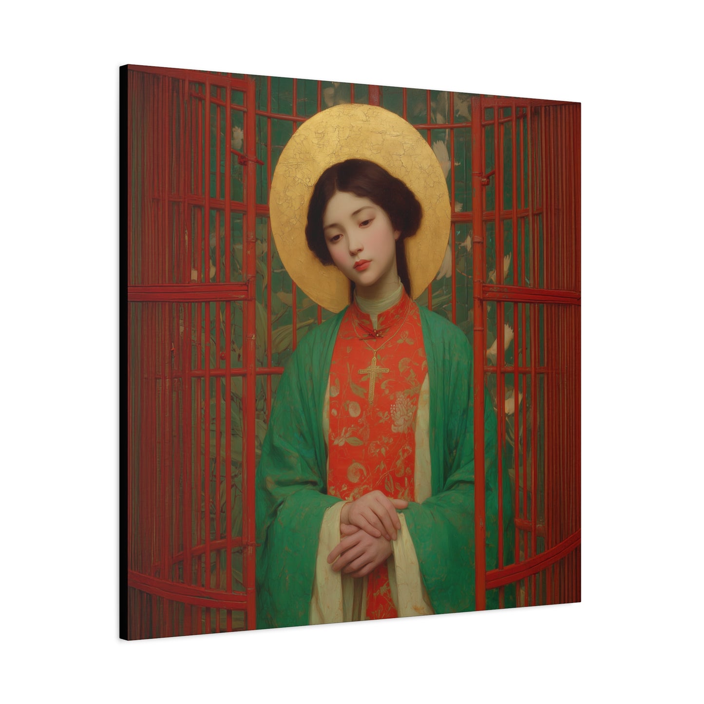 Saint Agnes Tsao Kou Ying -  Museum Wrapped Canvas - Sanctified Souls Print - Religious Art for your Home - Catholic Patron Saint Art