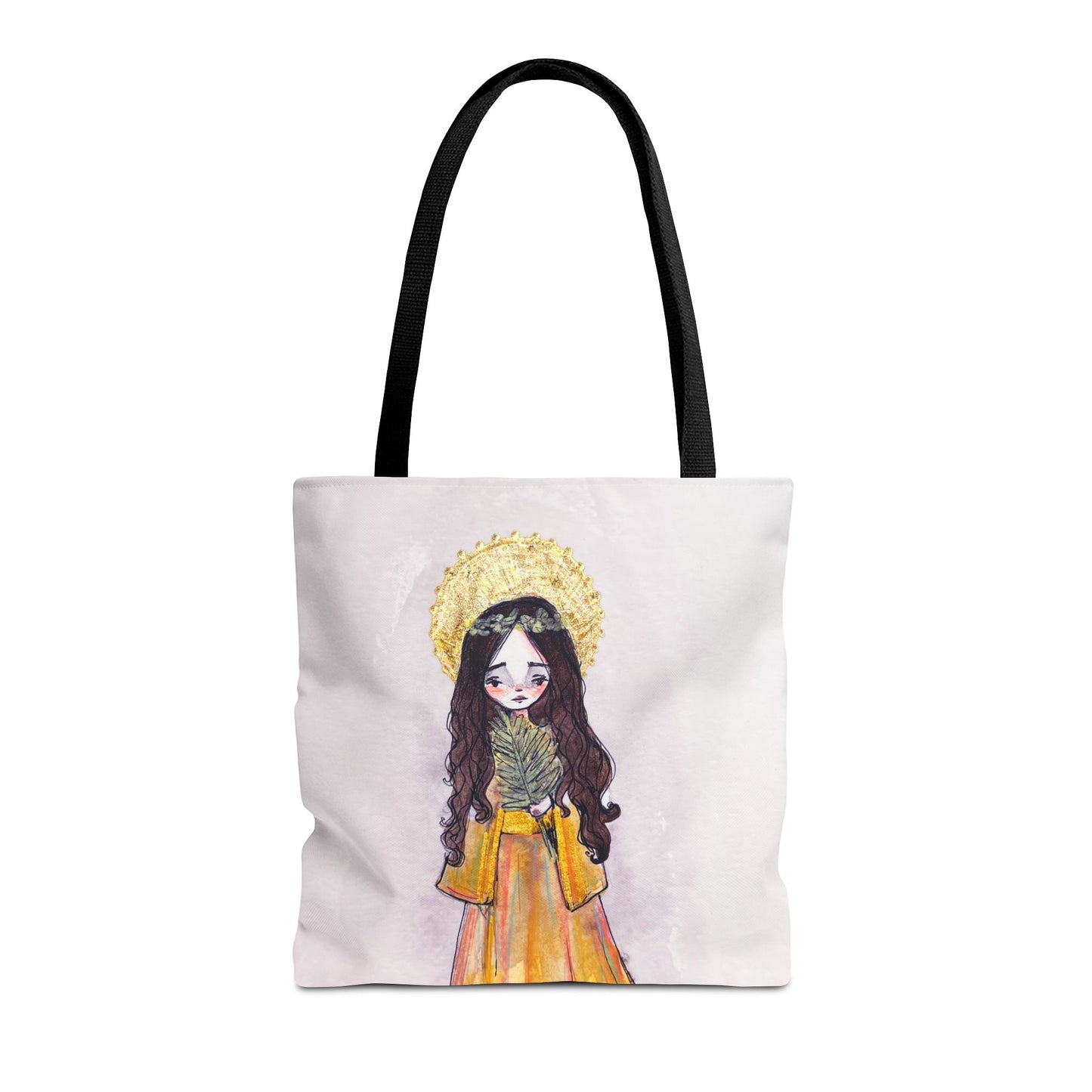 Saint Charity Tote - Hand-Drawn Art | Catholic Tote Bag | Faith Hope and Charity Youngest Sister | Catholic Devotional Prayer Bag