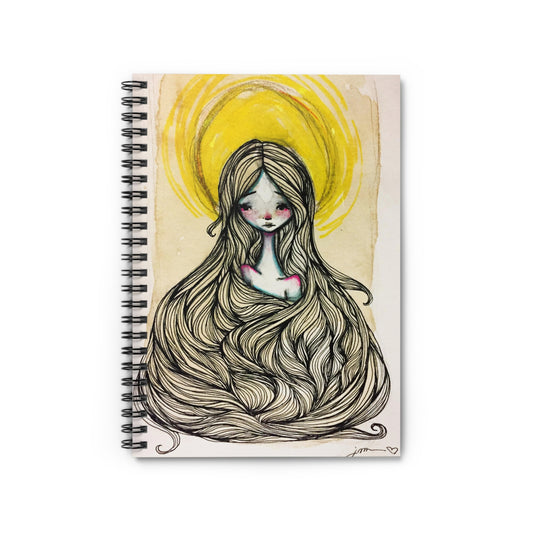 Saint Agatha of Sicily Lined Journal - Hand-Drawn Catholic Art - Spiral Notebook | Christian Prayer Journal | Religious Journal