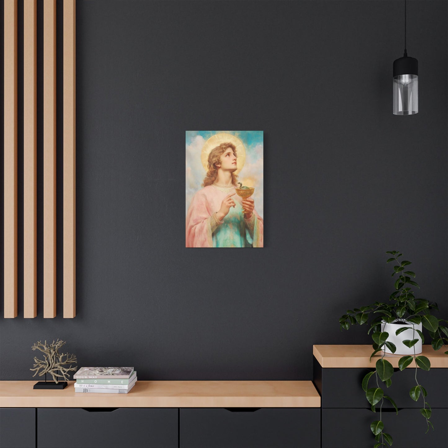 Saint John the Apostle Wrapped Canvas Print - Multiple Sizes - Catholic Home art Matte Canvas, Stretched - Disciple Print