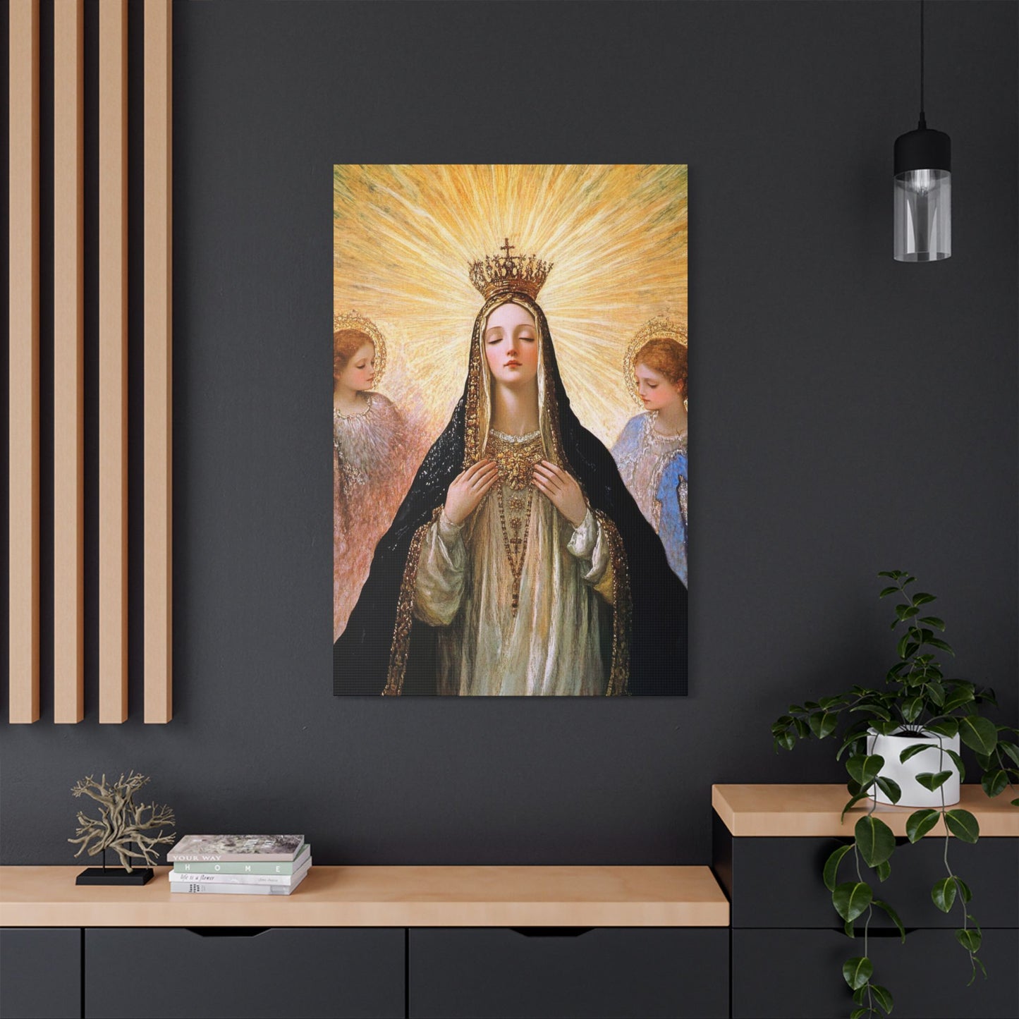 Divine Majesty: The Crowning of the Queen of Heaven - Gallery Wrapped Canvas - Print - Religious Art for your Home - Christian print