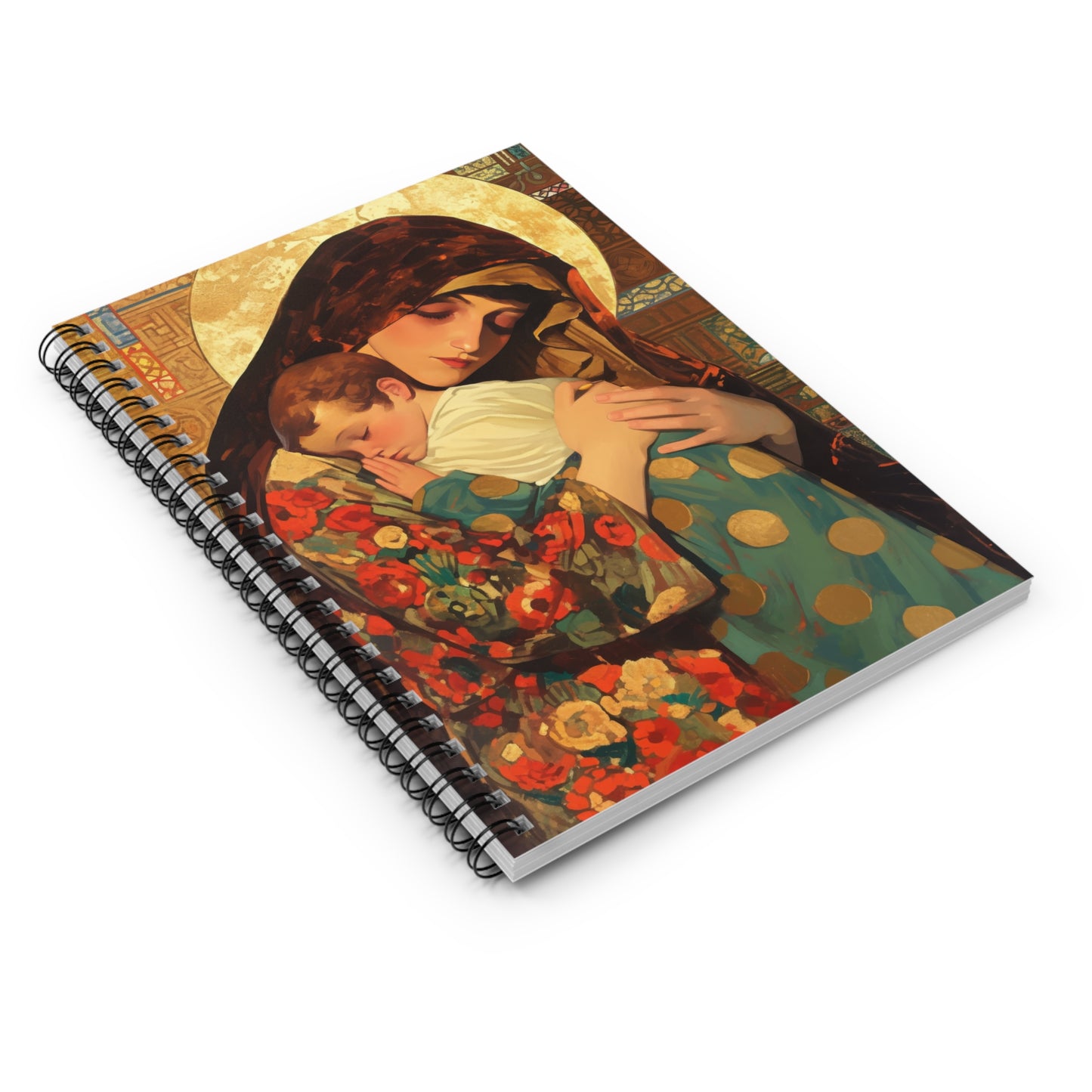 Mary, Mother of God - Divine Mother - Sanctified Souls Art - Religious - Spiral Notebook - Ruled Line - Catholic Religious art