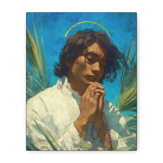 Saint Lorenzo Ruiz - Multiple Sizes - Catholic Home art - Museum Wrapped Canvas - Sanctified Souls Print - Catholic Martyr Art