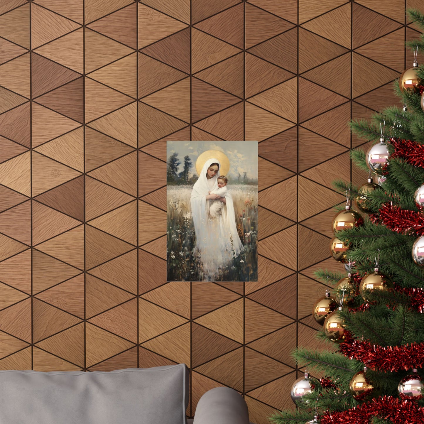 Our Lady of the Prairie - Sanctified Souls Print - Multiple Sizes - Premium Posters - Catholic Art - Christian Home