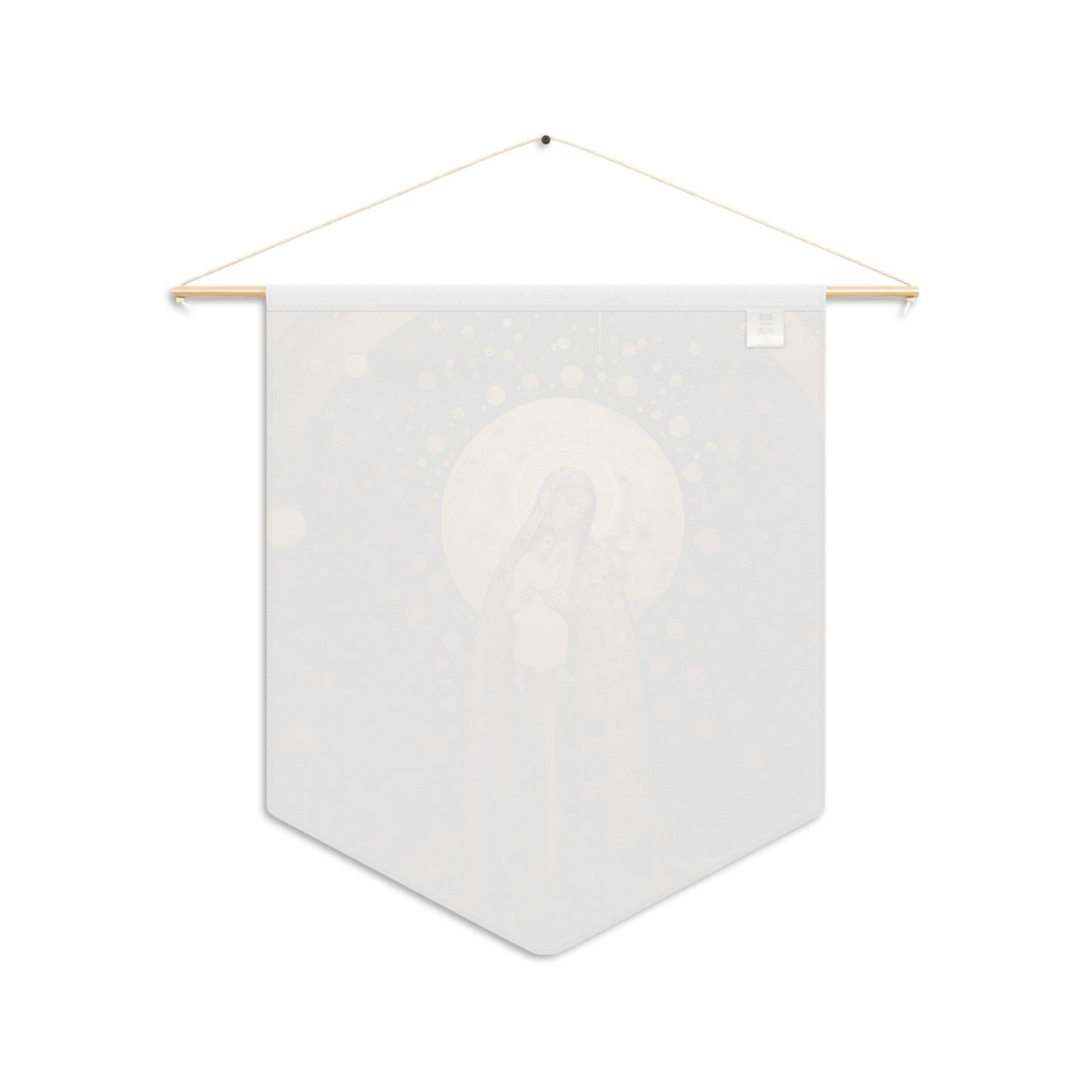 The Golden Mary - Mary the Blessed Virgin Wall Banner / Wall Hanging - Prayer room - Catholic Home Art - 18" x 21"