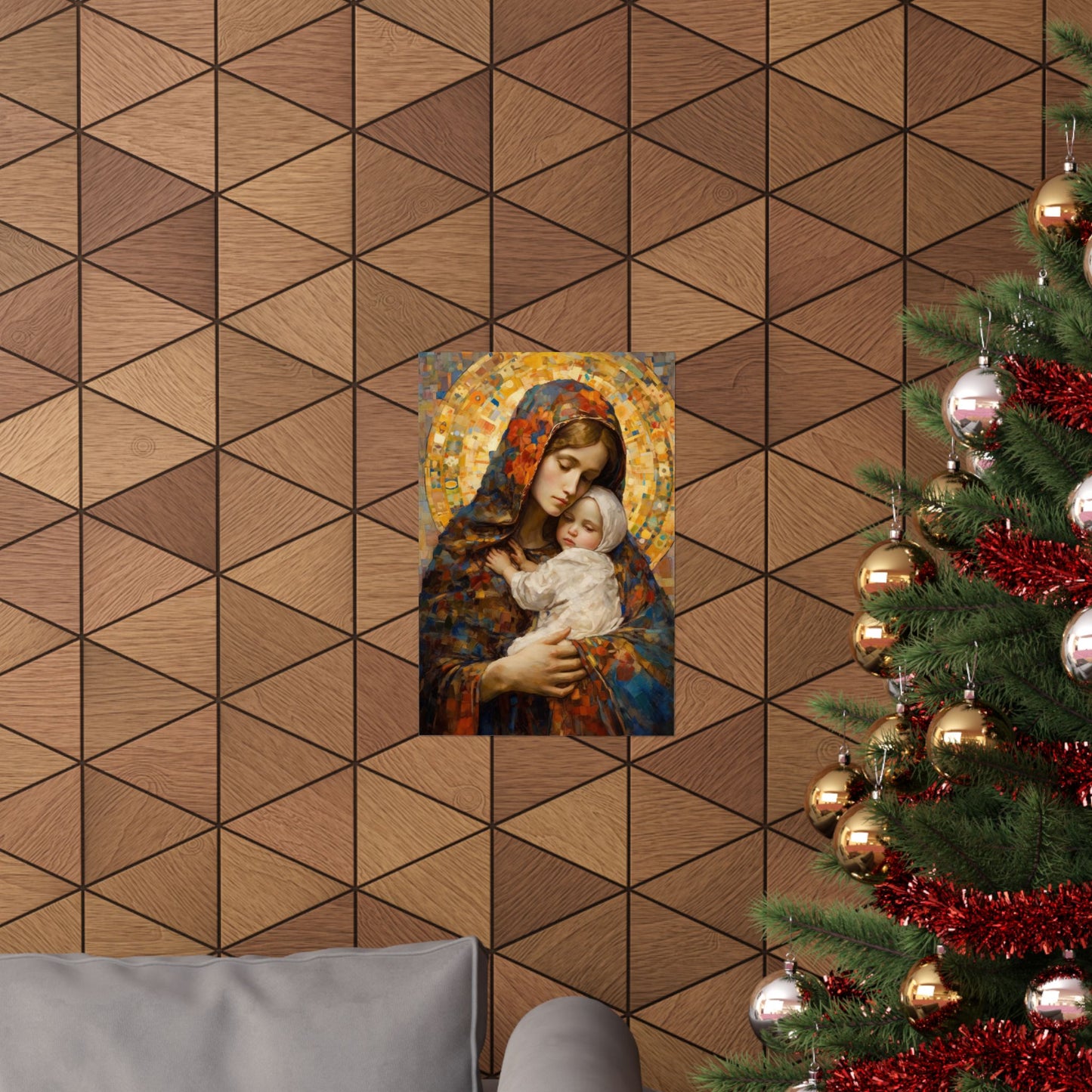 Holy Maternal Bond - Mary and the Christ Baby - Multiple Sizes - Premium Matte Vertical Posters - Christ Child