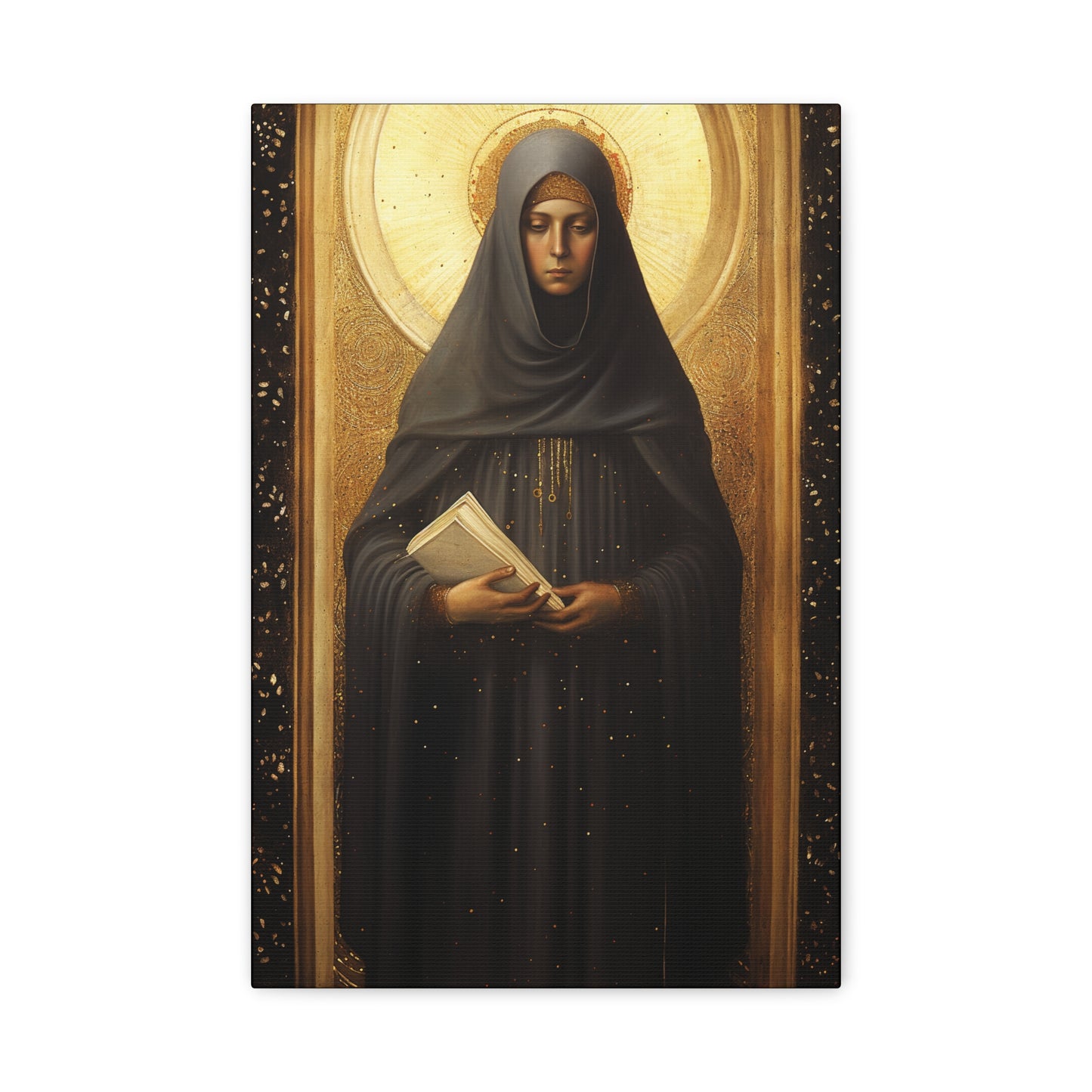 Saint Monica of Hippo - Museum Wrapped Canvas - Sanctified Souls Print - Religious Art for your Home