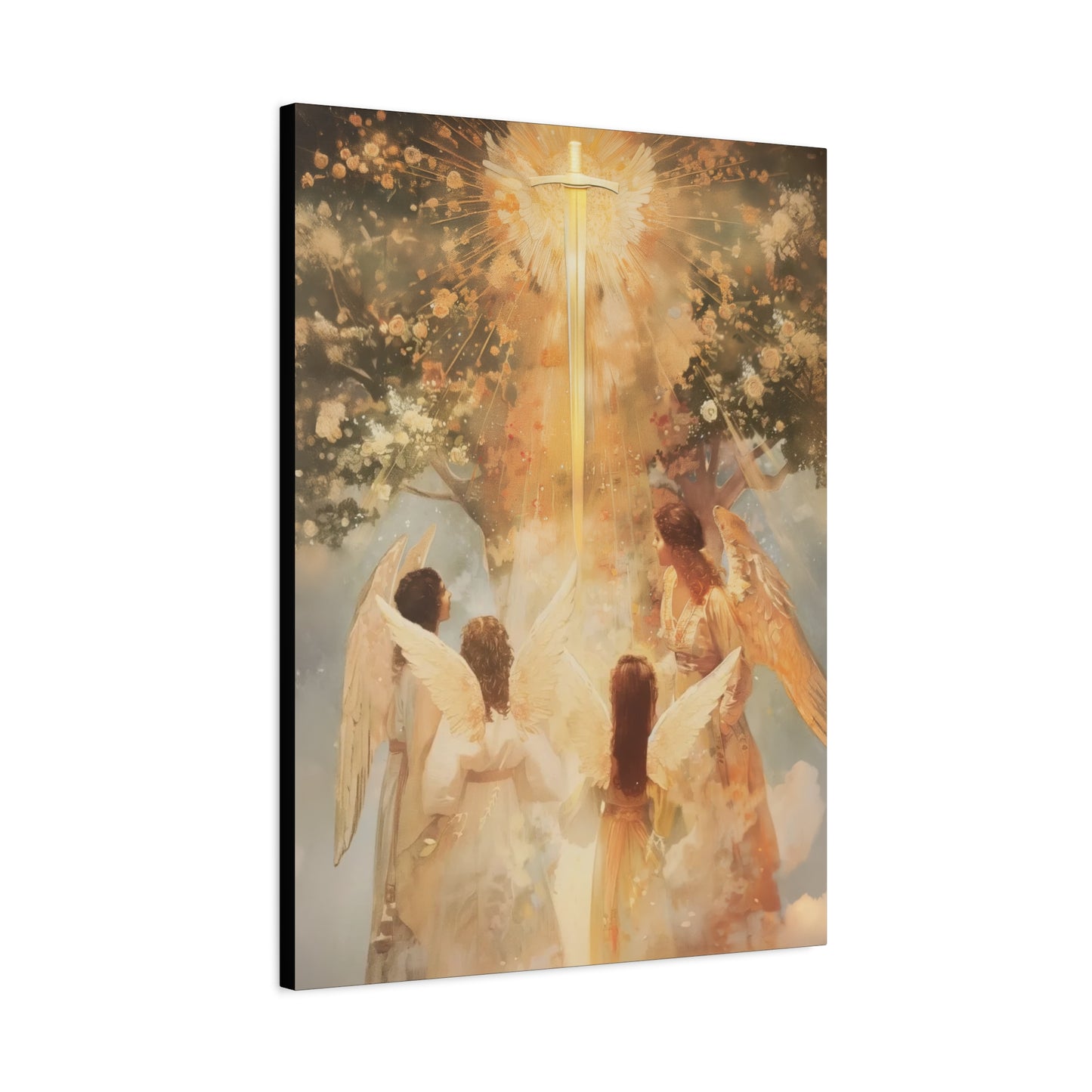 The Watchers of the First Dawn - Guardians of Eden - Gallery Wrapped Canvas - Print - Religious Art for your Home - Catholic Art