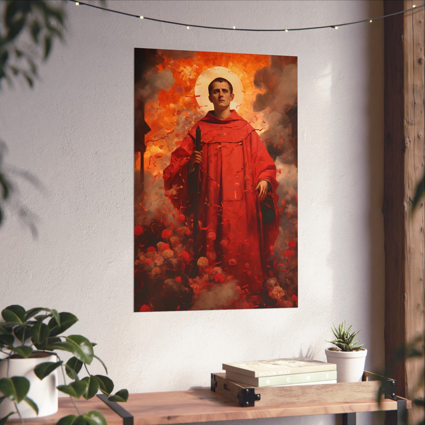Saint Lawrence Deacon and Martyr  - Sanctified Souls Print - Multiple Sizes - Premium Matte Vertical Posters