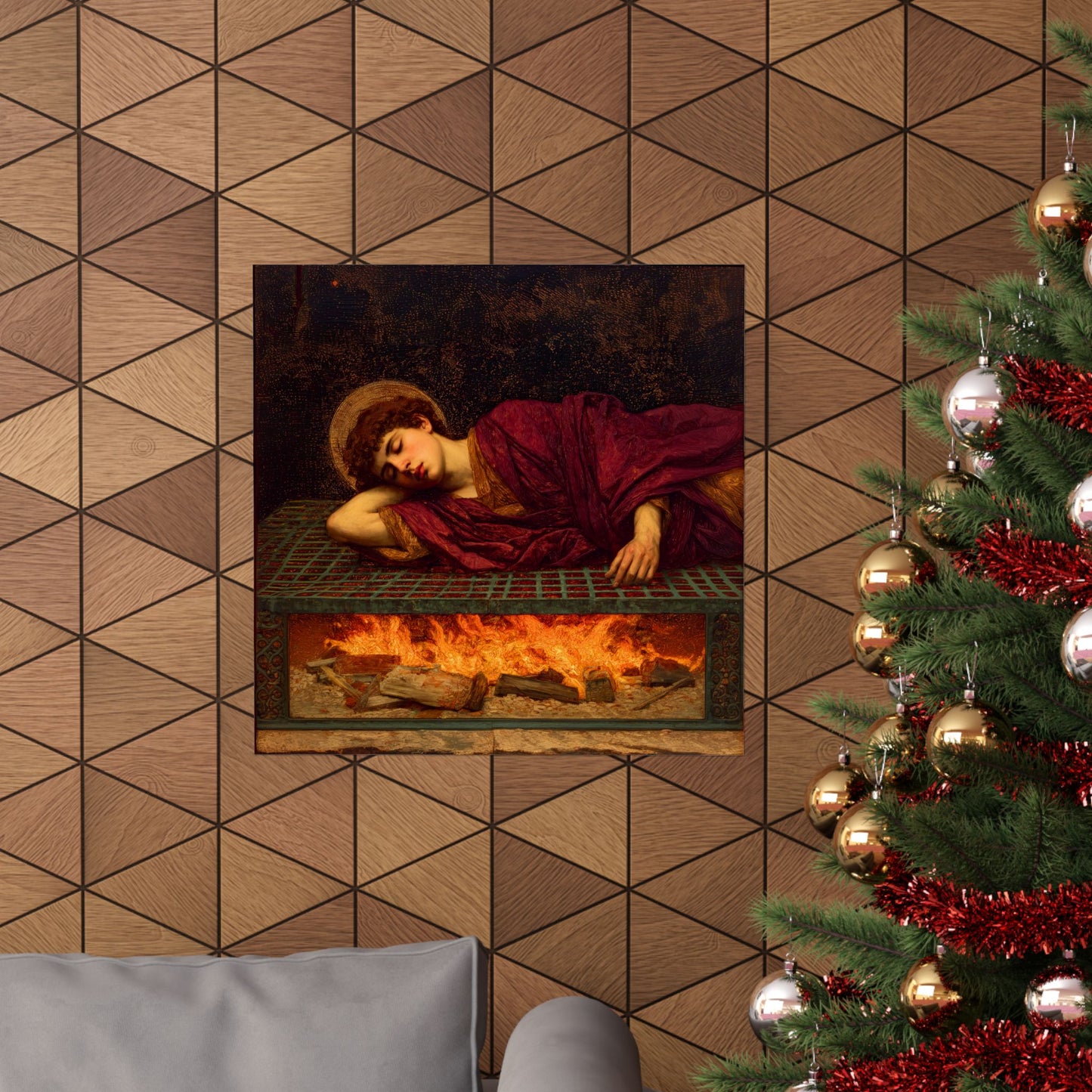 Saint Lawrence  - Sanctified Souls Print - Multiple Sizes - Premium Posters - Catholic Art - Christian Home Decor Artwork