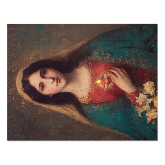 The Immaculate Heart of Mary - Mother Mary - Marian Art - Puzzle - Keepsake Tin - Jigsaw Puzzle (30, 110, 252, 500,1000-Piece)