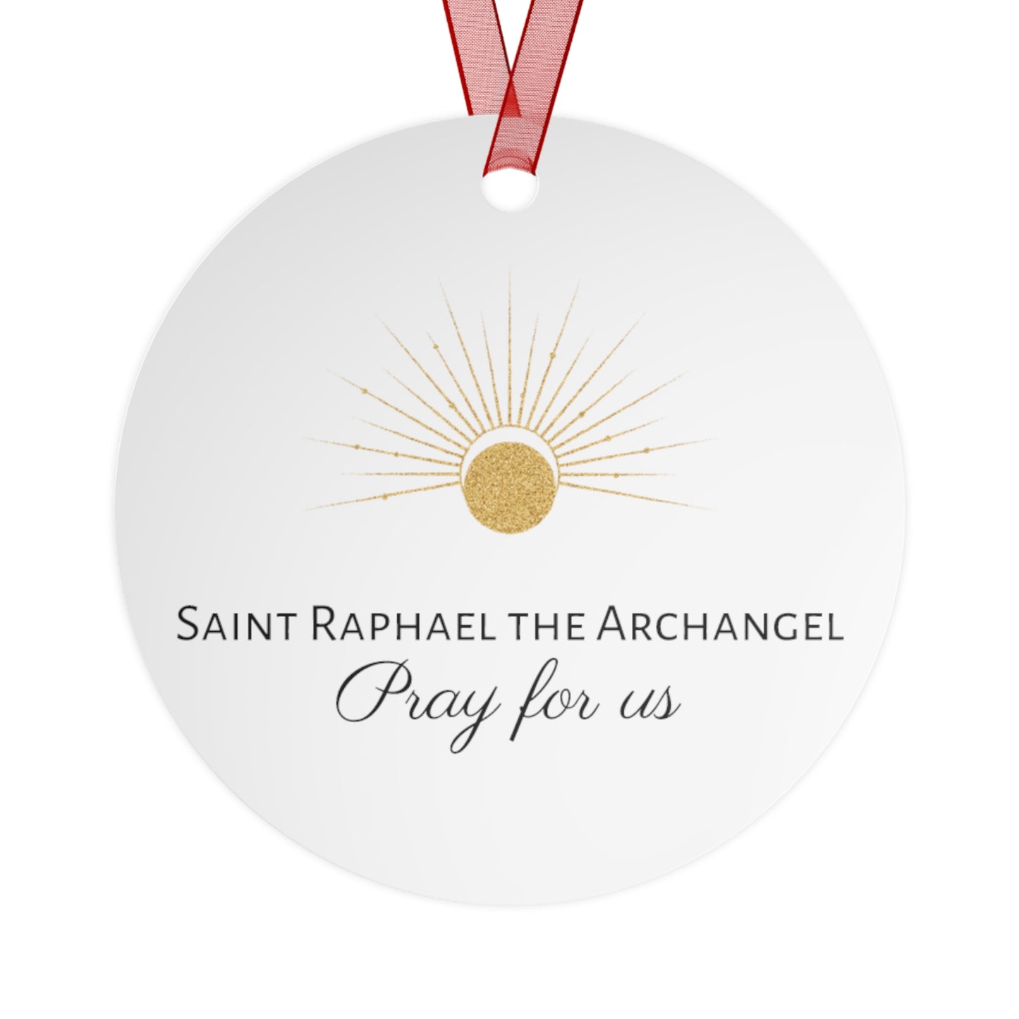Saint Raphael the Archangel - Metal Ornament - Religious Holiday Christmas Ornament and Keepsake