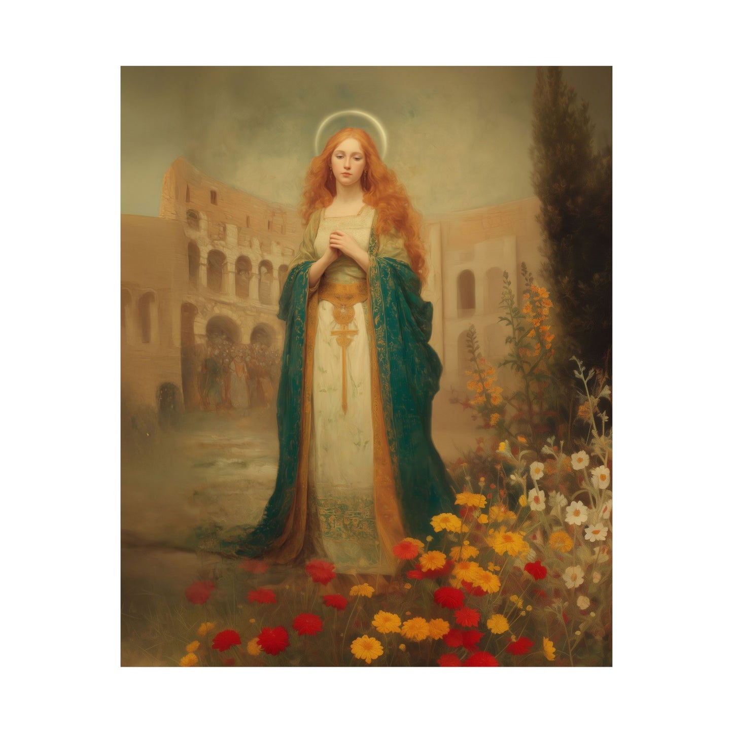 Saint Justina -  Catholic Art - Multiple Sizes - Premium Posters - Catholic Art - Christian Home - Catholic Saint Art