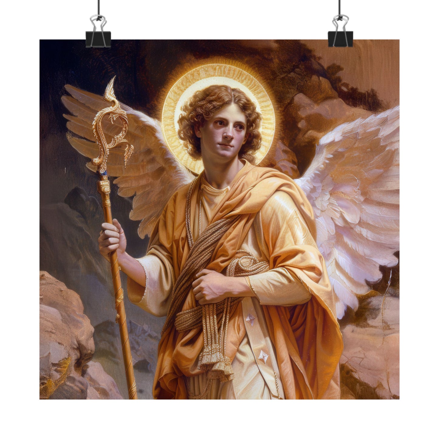 Saint Raphael the Archangel - Sanctified Souls Print - Multiple Sizes - Premium Matte Vertical Posters