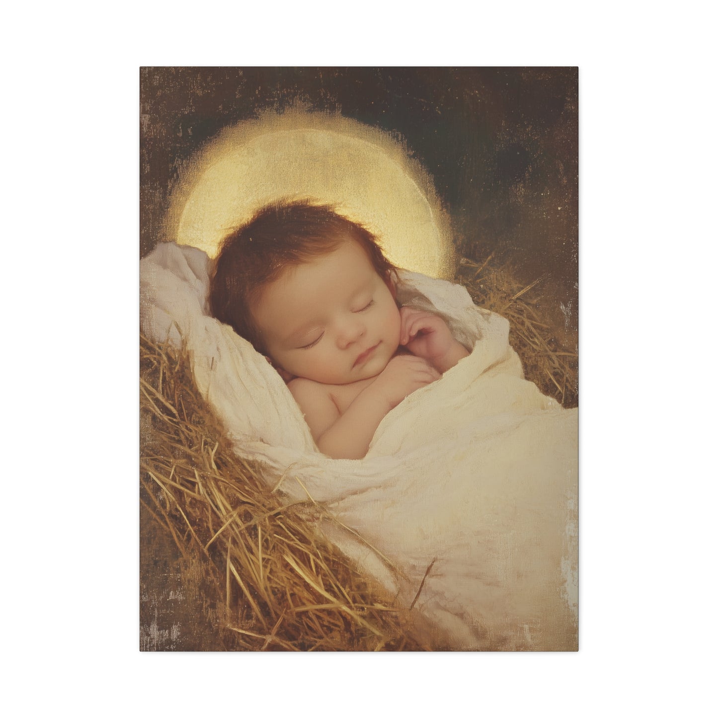 Jesus, the Newborn Light of the World - Gallery Wrapped Canvas - Print - Religious Art for your Home - Catholic Art Print