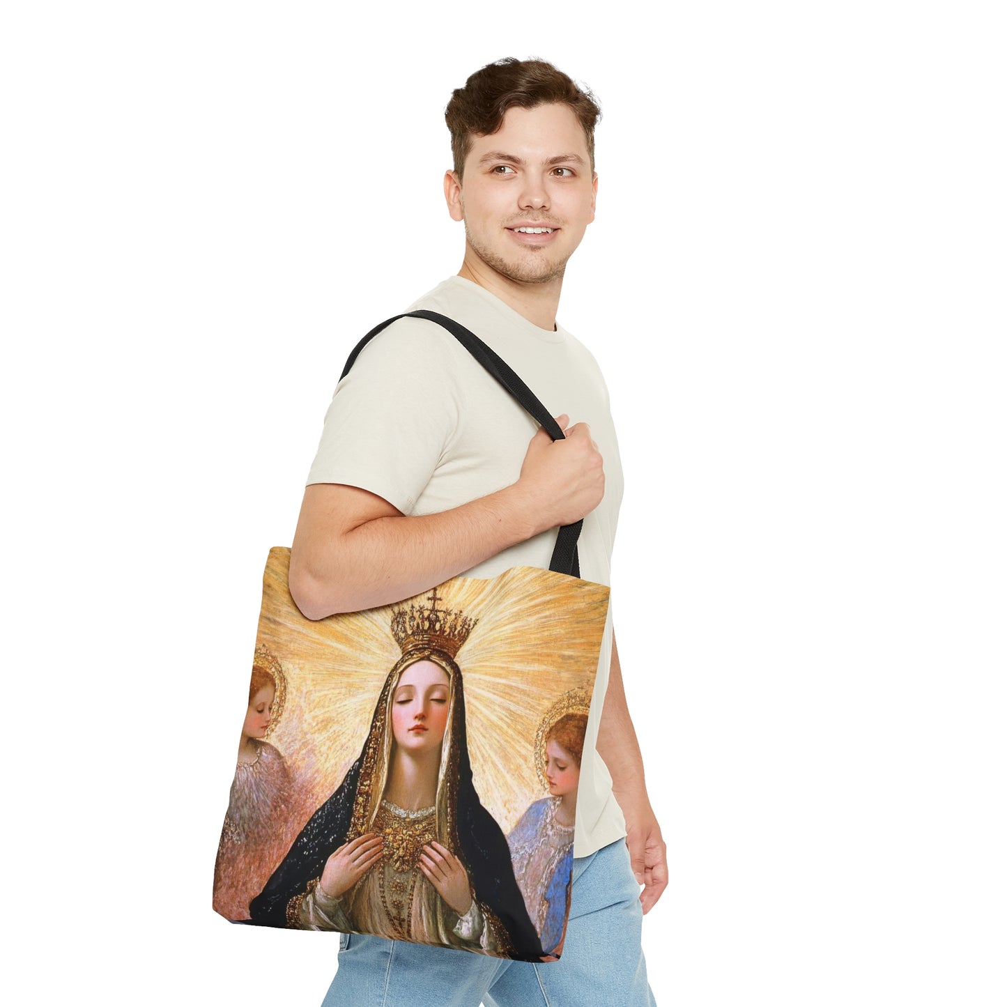 Divine Majesty: The Crowning of the Queen of Heaven Tote Bag - Large Medium Small Faith Art Bag - Catholic Faith Purse - Religious