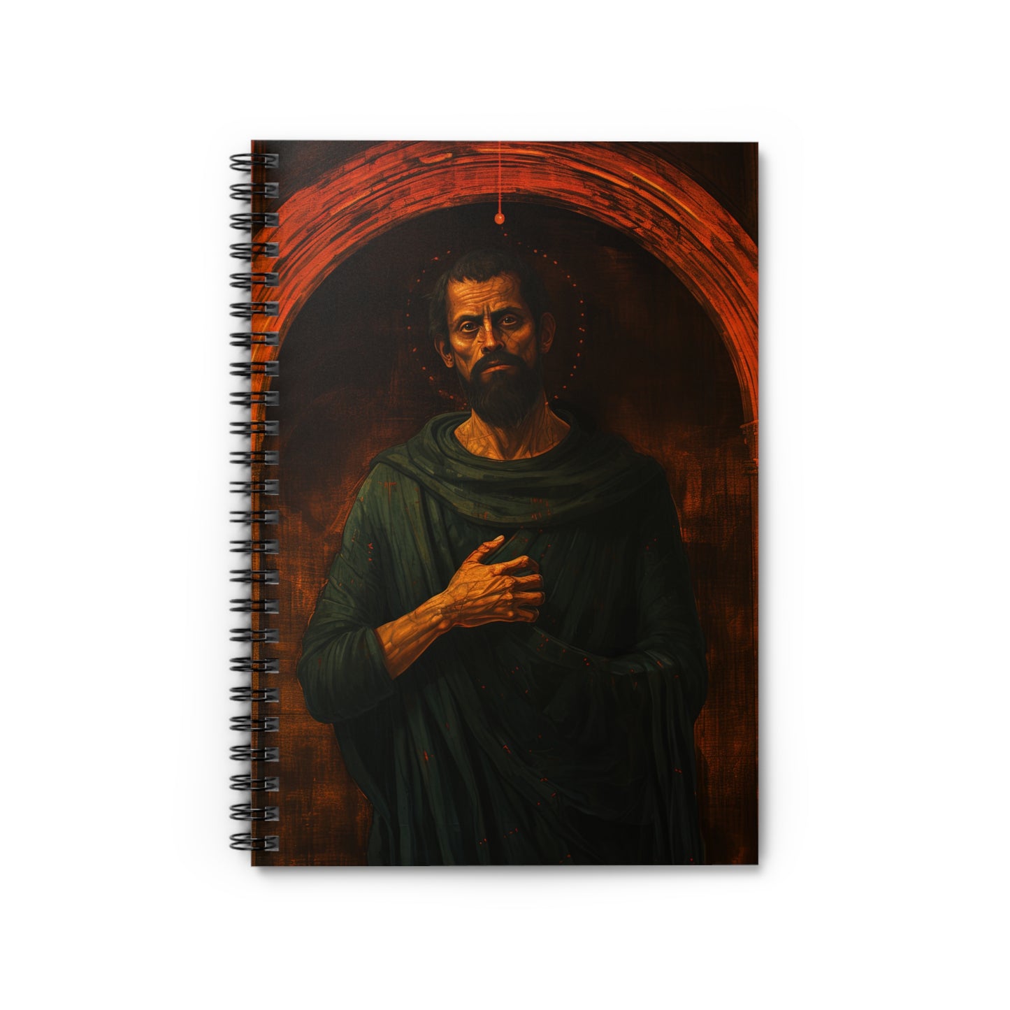 Saint Bartholomew the Apostle Journal - Sanctified Souls Art - Religious Based Notebook - Spiral Notebook - Ruled Line