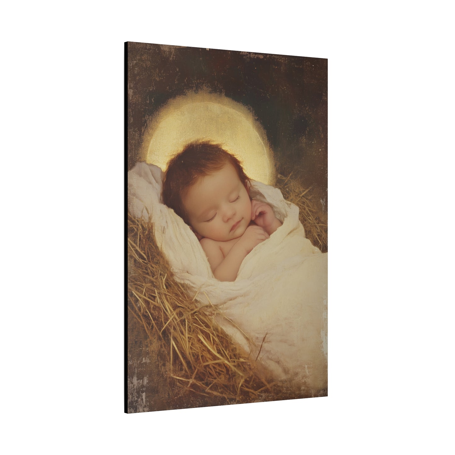 Jesus, the Newborn Light of the World - Gallery Wrapped Canvas - Print - Religious Art for your Home - Catholic Art Print