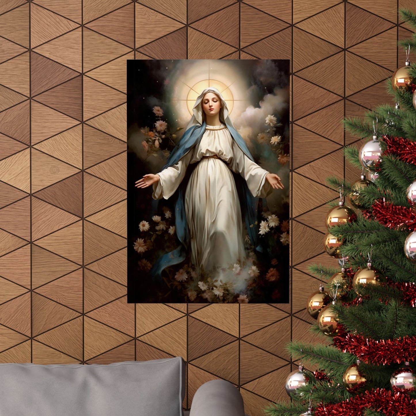 Ethereal Beauty - The Immaculate Mother - Sanctified Souls Print - Multiple Sizes - Premium Matte Vertical Posters - Immaculate Mary