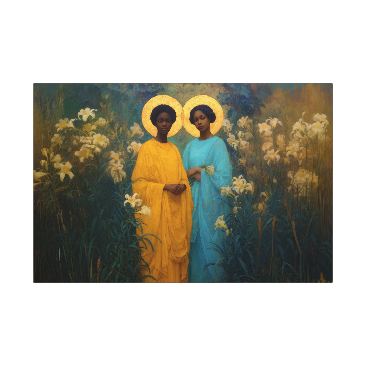 Saint Perpetua and Saint Felicity -  Museum Wrapped Canvas - Sanctified Souls Print - Religious Art for your Home - Catholic Saint Art