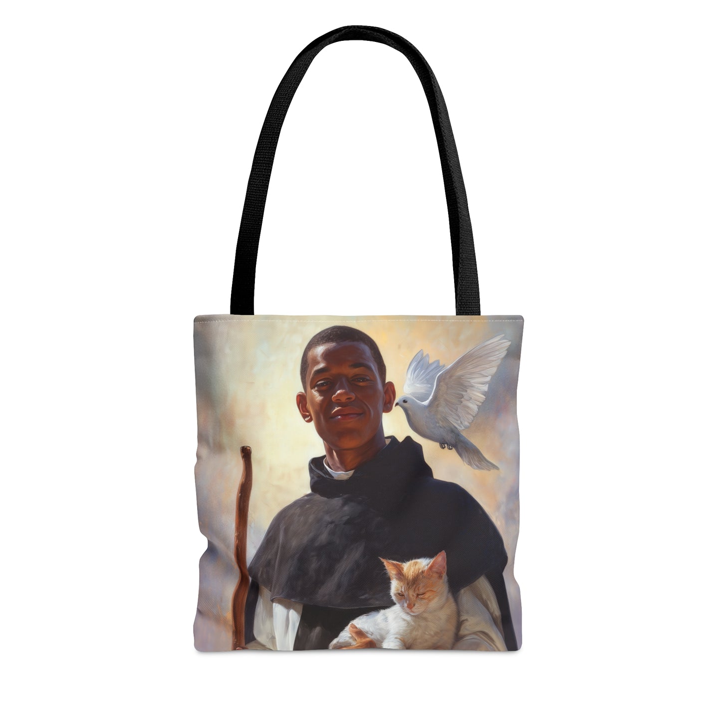 Saint Martin de Porres - Tote Bag - Large Medium Small Faith Art Bag - Catholic Faith Purse