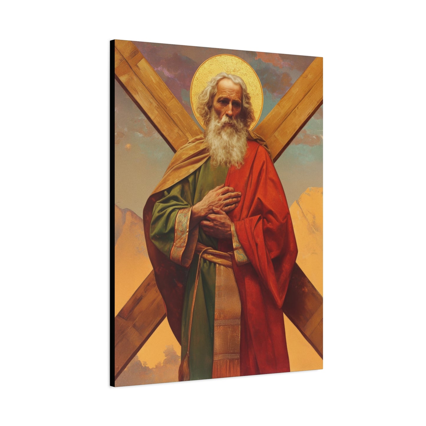 Saint Andrew the Apostle - Gallery Wrapped Canvas - Print - Religious Art for your Home - Catholic