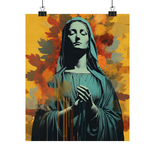 Virgin of Peace - Mother Mary Collage Art - Sanctified Souls Print - Multiple Sizes - Premium Matte Vertical Posters - Virgin Mary