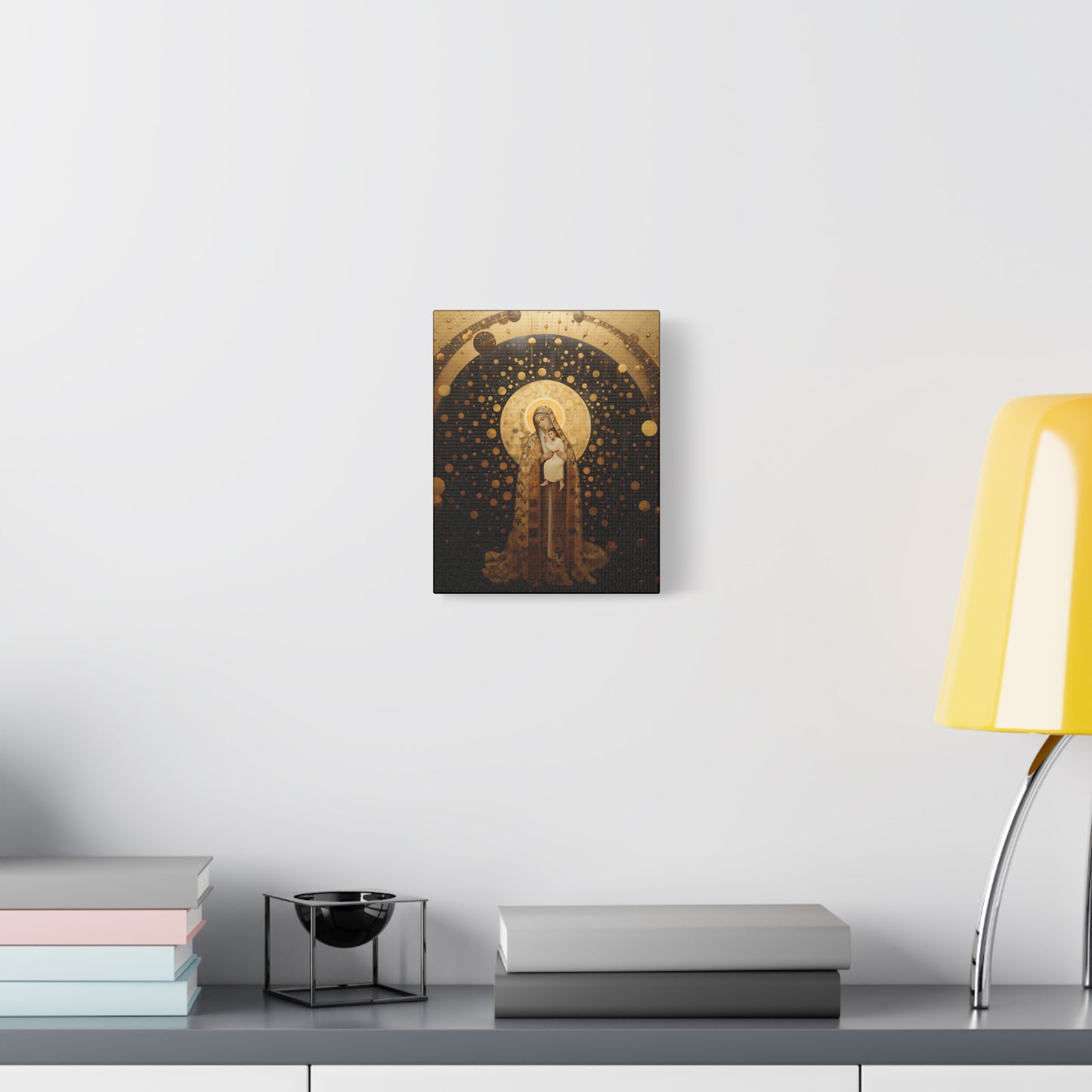 The Golden Mary - Mary the Blessed Virgin - Gallery Wrapped Canvas - Sanctified Souls Print - Religious Art for your Home - Pop Art