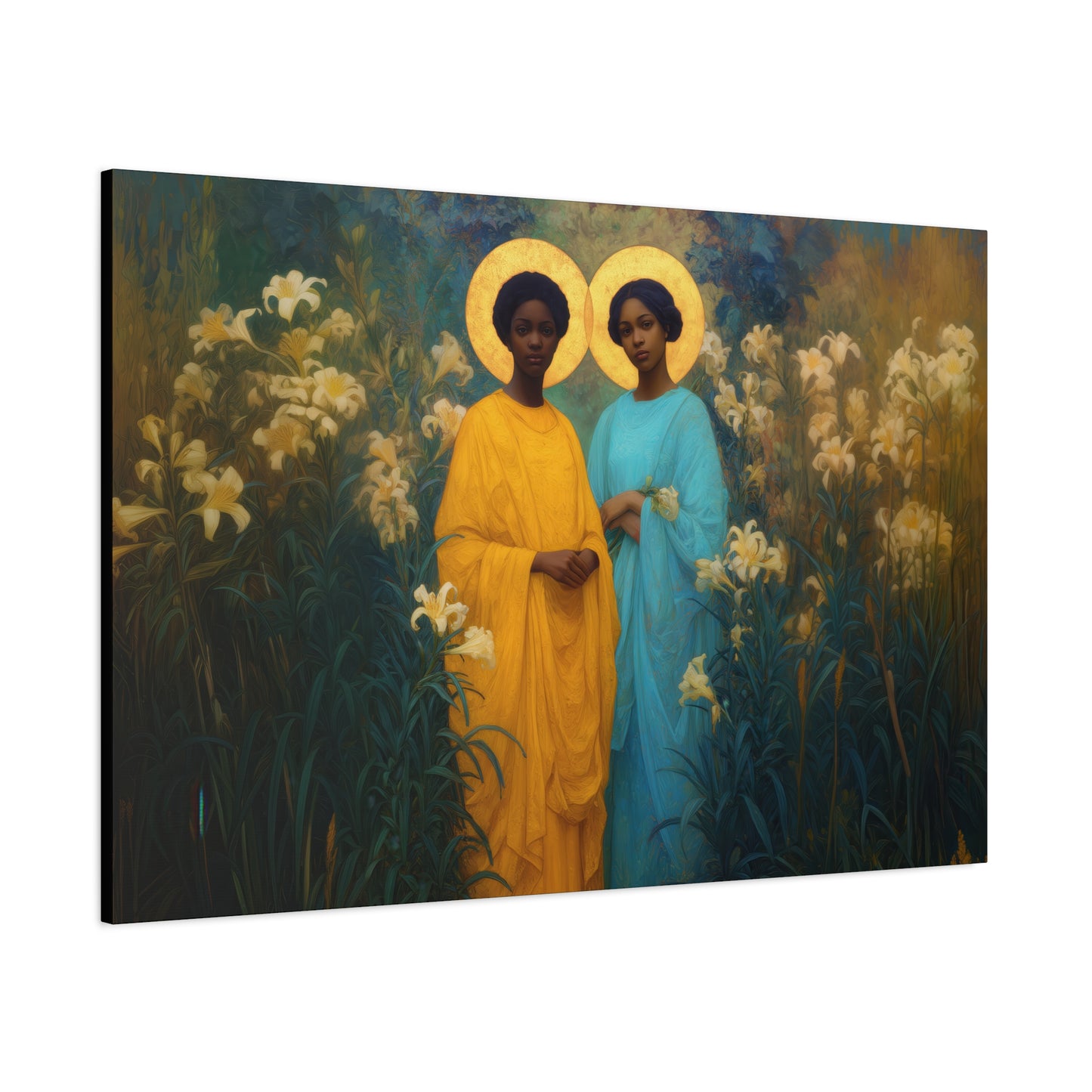 Saint Perpetua and Saint Felicity -  Museum Wrapped Canvas - Sanctified Souls Print - Religious Art for your Home - Catholic Saint Art