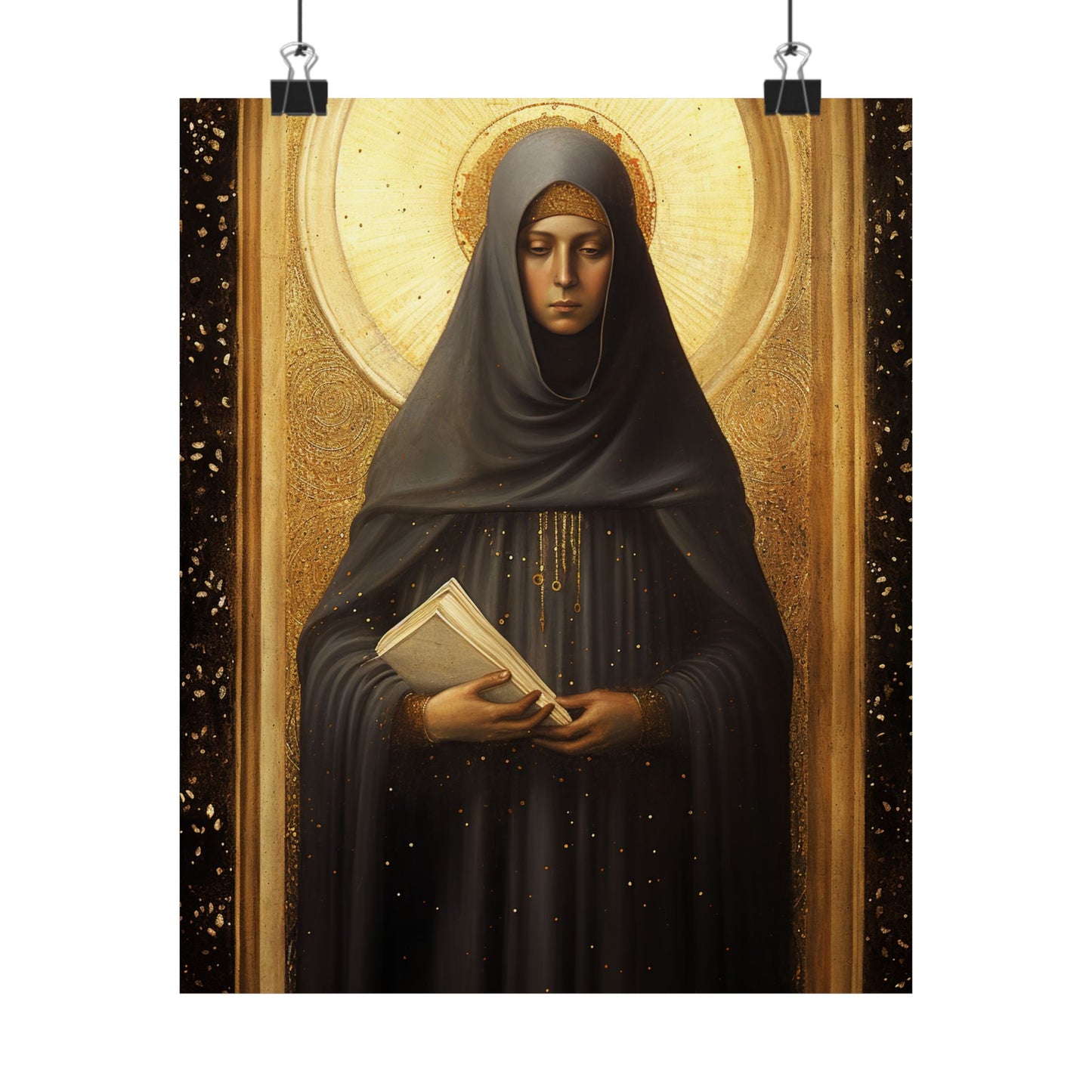 Saint Monica of Hippo - Print - Sanctified Souls Print - Multiple Sizes - Premium Matte Vertical Posters