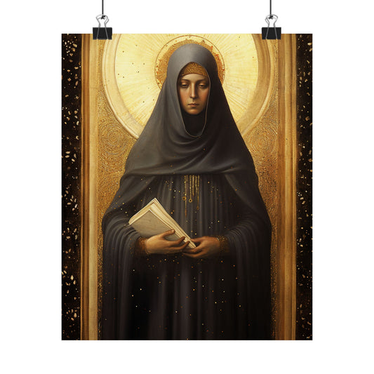 Saint Monica of Hippo - Print - Sanctified Souls Print - Multiple Sizes - Premium Matte Vertical Posters
