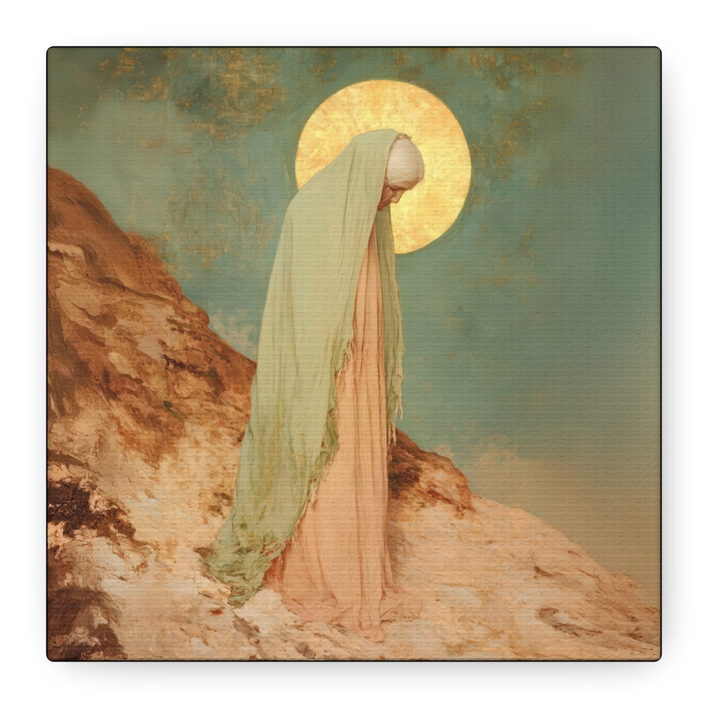 Saint Melania the Elder - Desert Mother - Gallery Wrapped Canvas - Print - Religious Art for your Home - Catholic Art Print