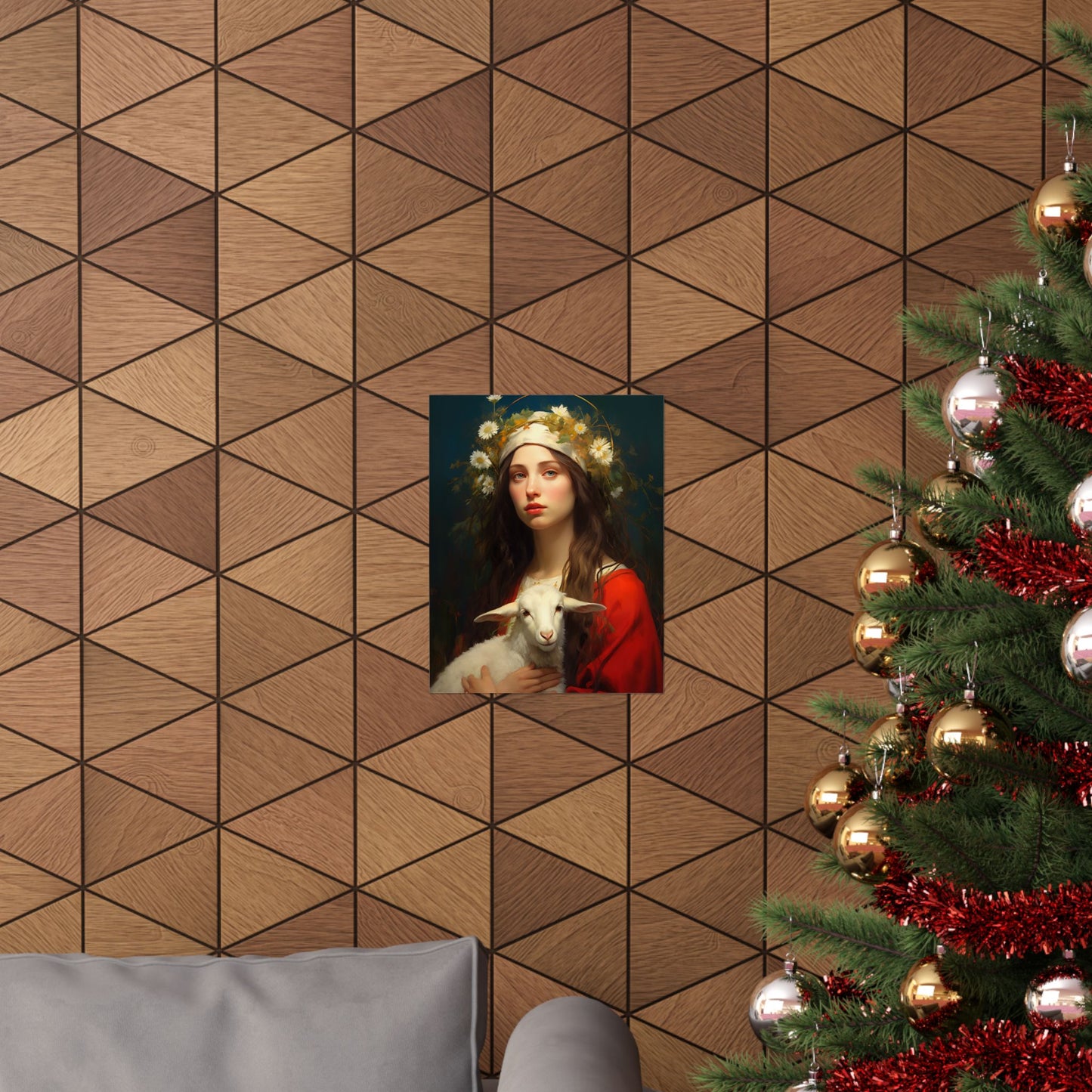 Saint Agnes of Rome Print - Sanctified Souls Print - Multiple Sizes - Premium Matte Vertical Posters