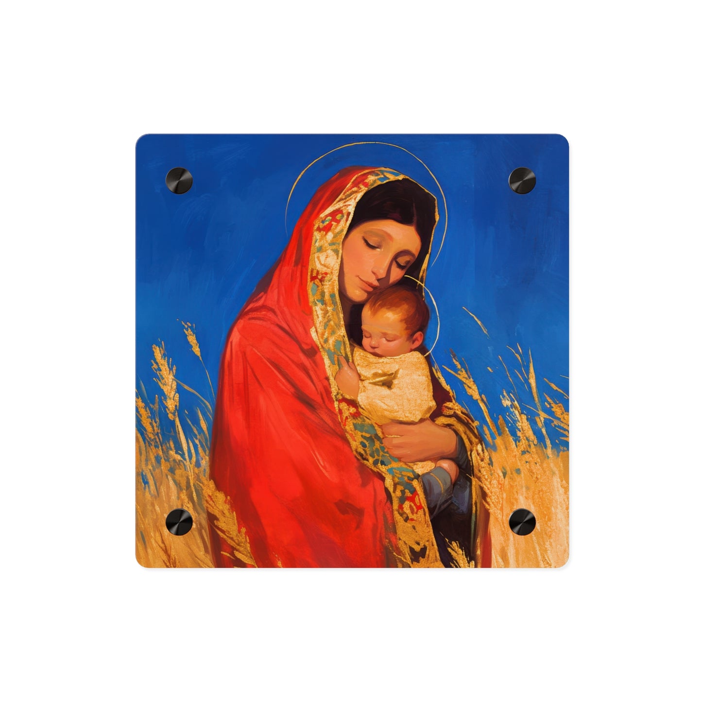 Our Lady of the Harvest - Wall Art Panel - Ready to Hang Acrylic Print - Catholic Saint Art - Patron Saint Print