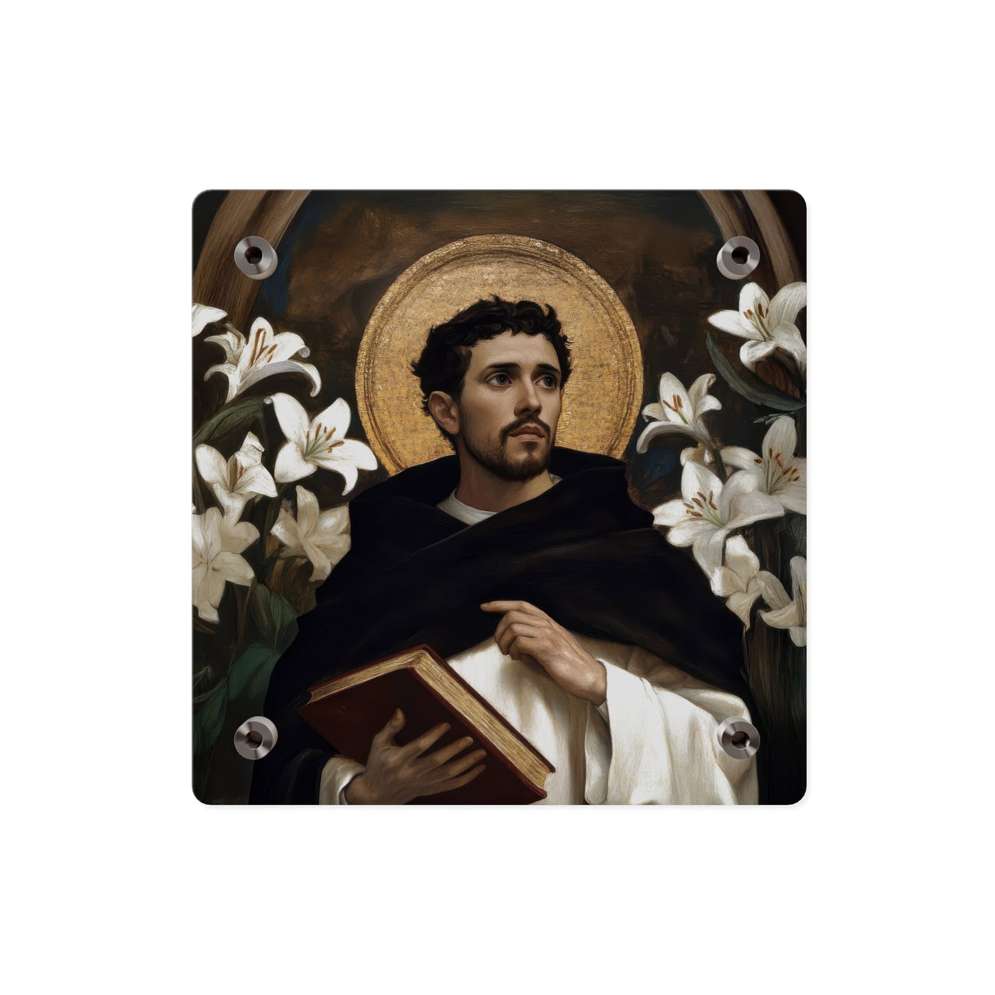 Saint Dominic Wall Art Panel - Ready to Hang Acrylic Print - Catholic Saint Art - Patron Saint Print - No Frame needed