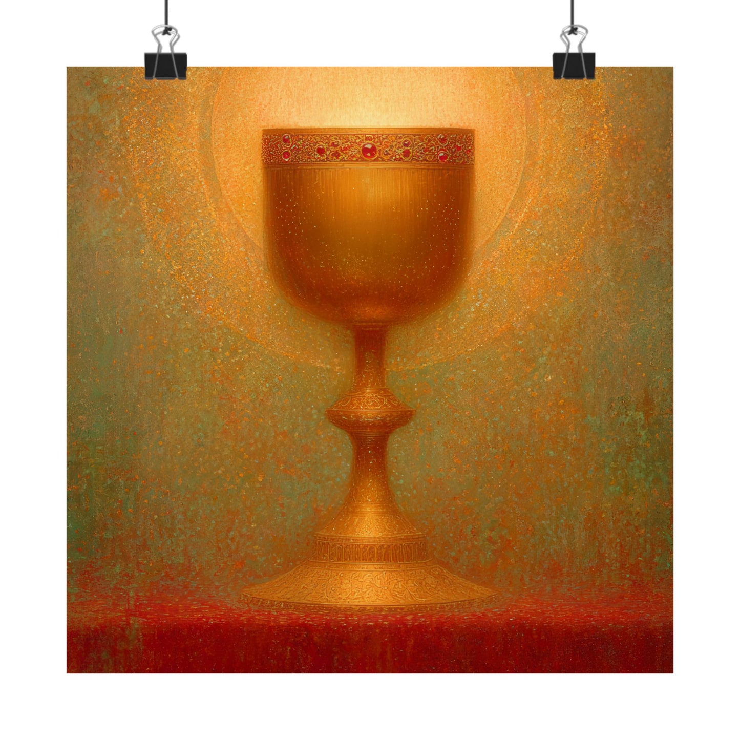 Chalice of the Lamb, Light of the World - The Holy Grail - Sanctified Souls Print - Multiple Sizes - Premium Matte Vertical Posters