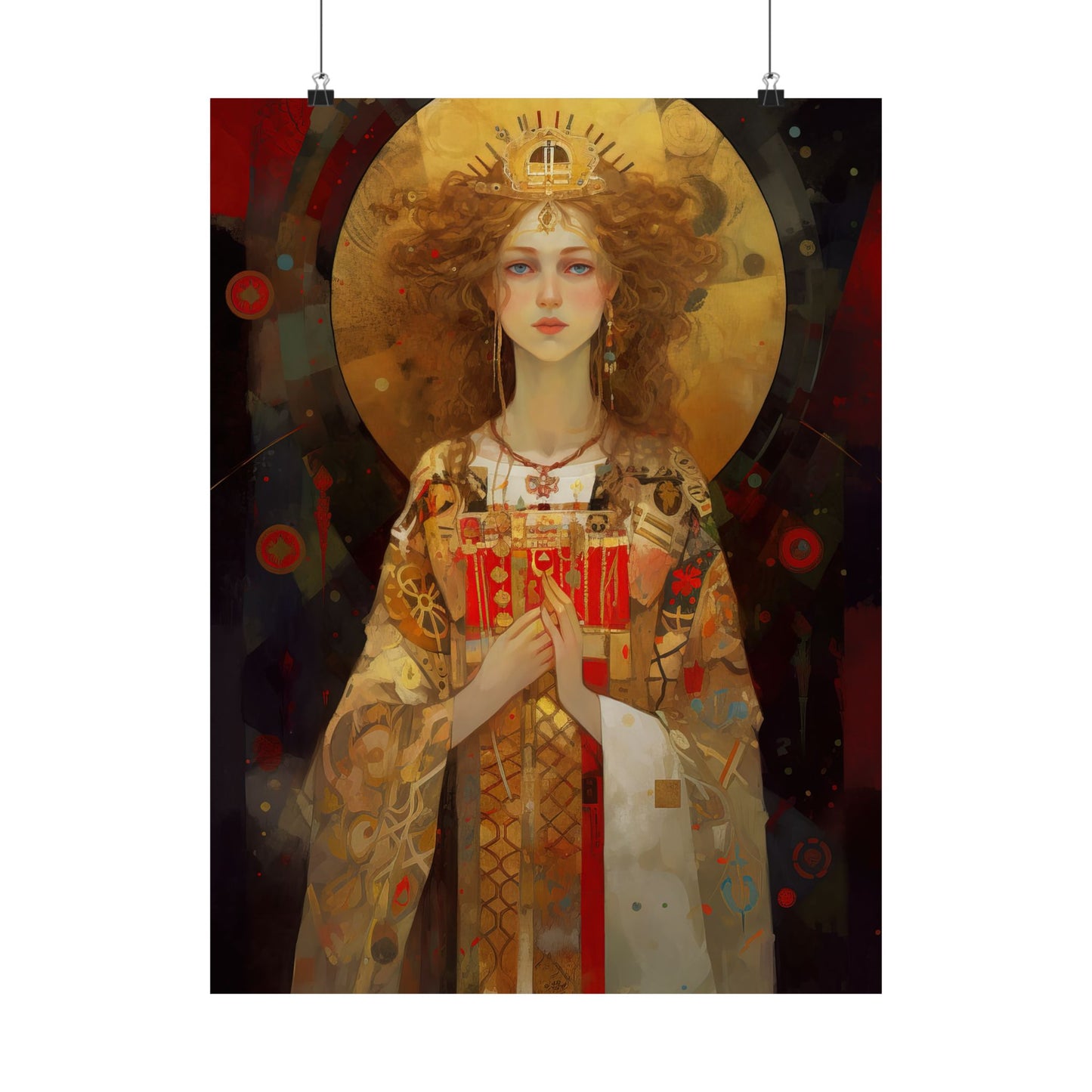 Saint Ursula Print - Sanctified Souls Print - Multiple Sizes - Premium Matte Vertical Posters