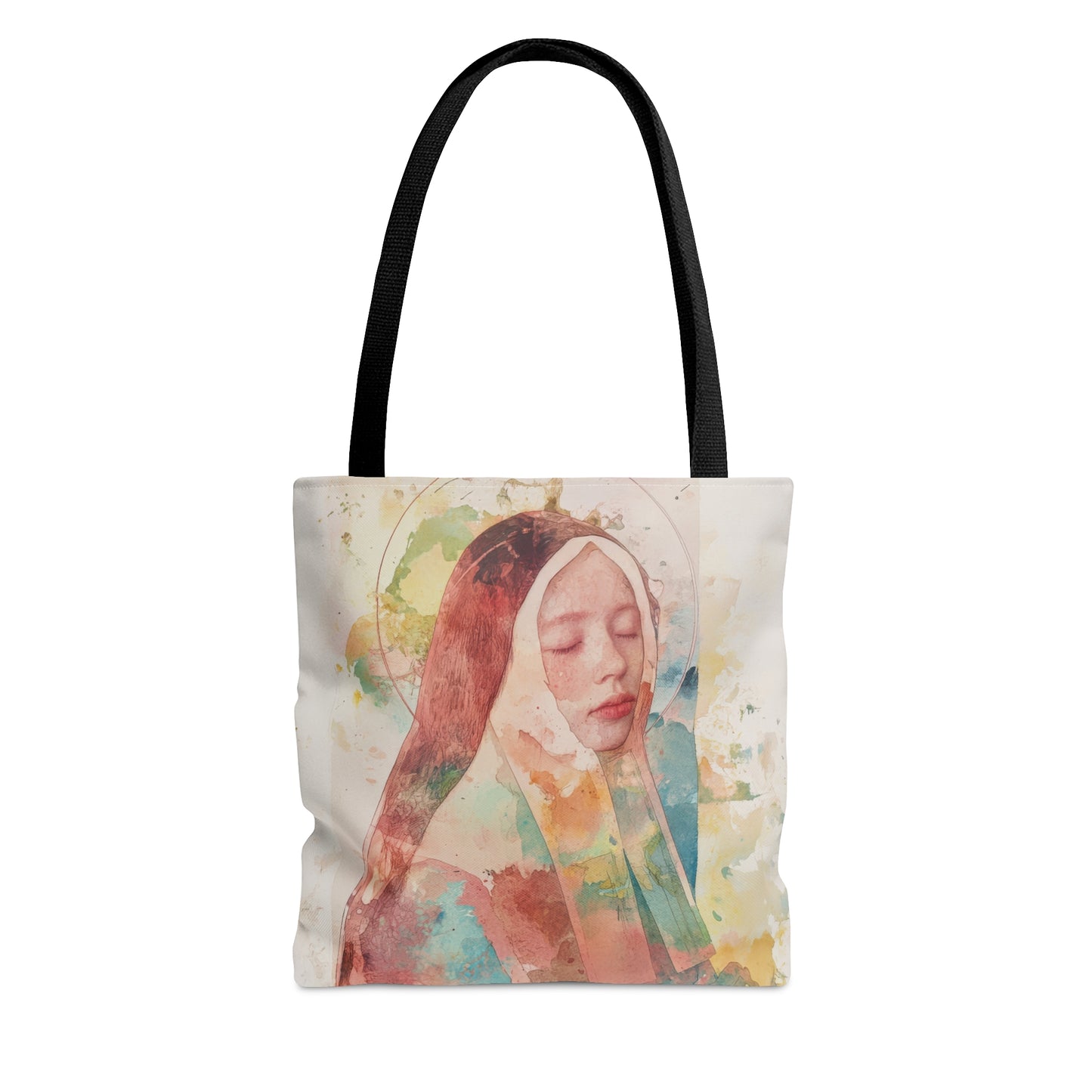 Saint Bernadette Tote Bag - Large Medium Small Faith Art Bag - Catholic Faith Purse - Double Sided