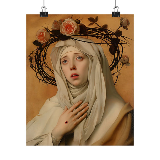 Saint Catherine de Ricci  - Sanctified Souls Print - Multiple Sizes - Premium Matte Vertical Posters - Catholic Art for the home