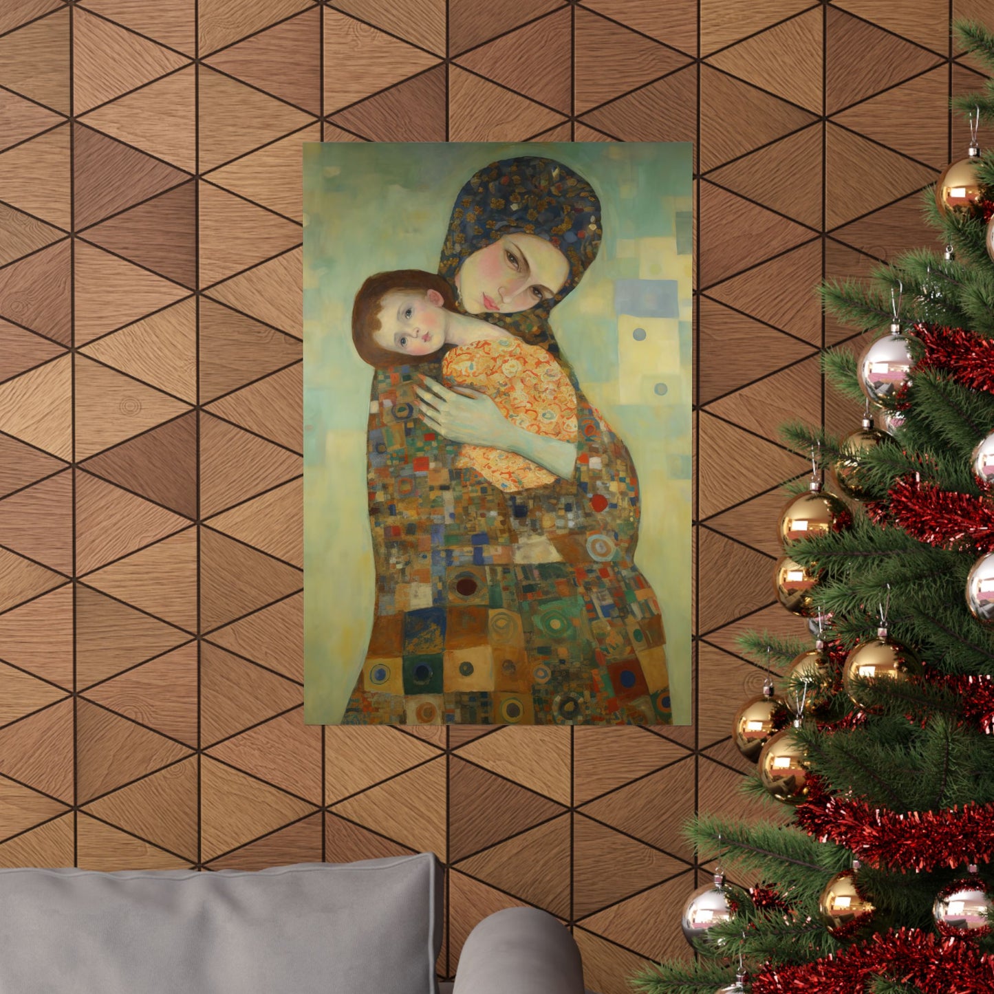 Cherished Blessing - Mary with Her Son - Catholic Art Print - Multiple Sizes - Premium Matte Vertical Posters - Christ Child