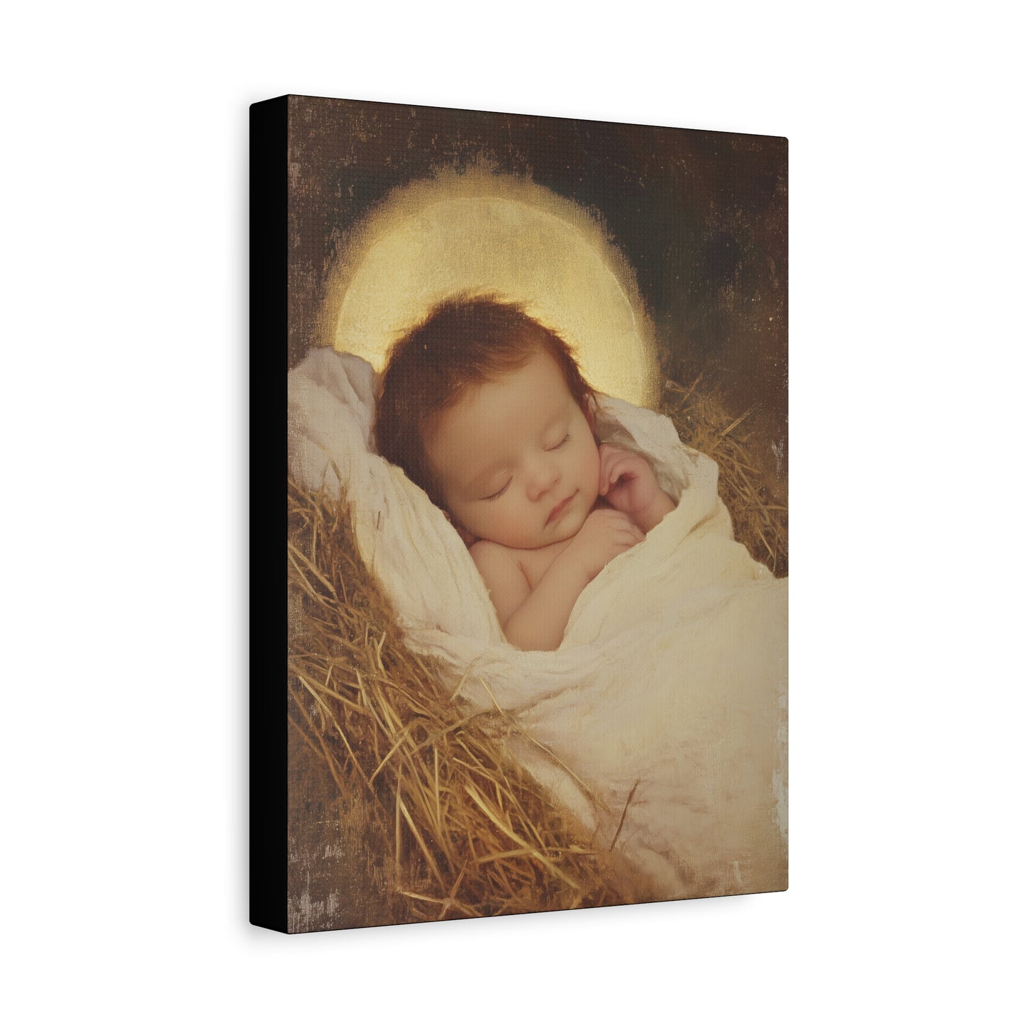 Jesus, the Newborn Light of the World - Gallery Wrapped Canvas - Print - Religious Art for your Home - Catholic Art Print