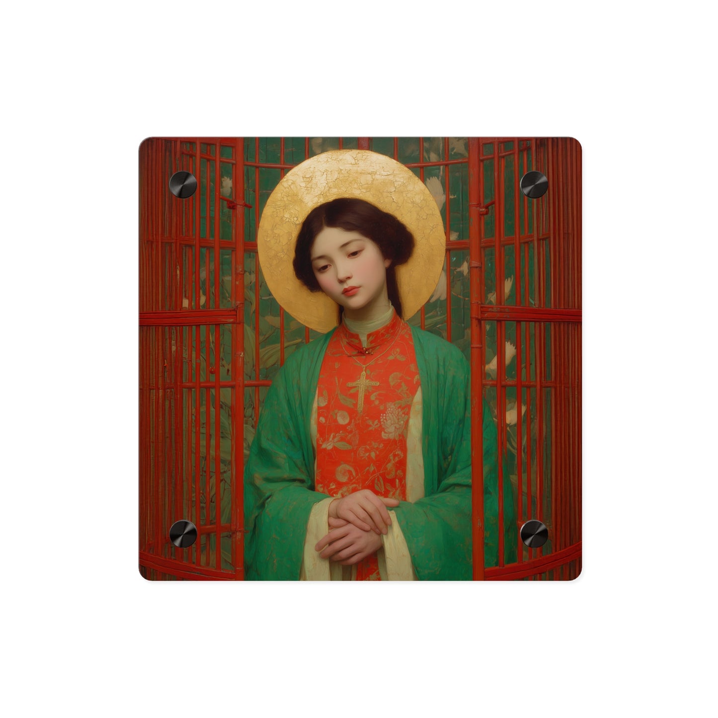 Saint Agnes Tsao Kou Ying  Wall Art Panel - Ready to Hang Acrylic Print - Catholic Saint Art - Patron Saint Print - No Frame needed