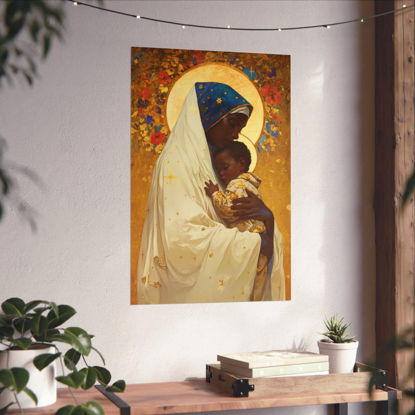 Queen of Peace and Love- Our Lady of Kibeho's Message - Sanctified Souls Print - Multiple Sizes - Premium Posters - Catholic Art - Christian