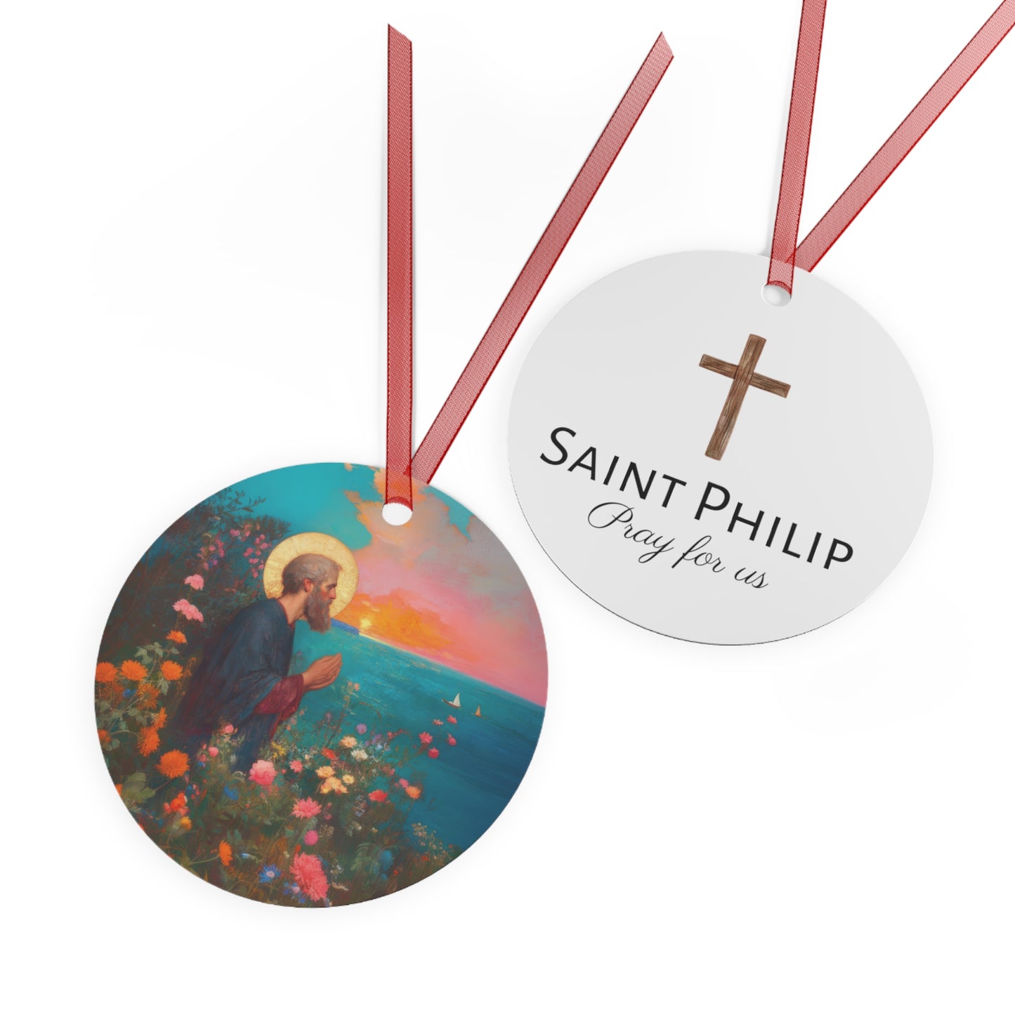 Saint Philip the Apostle - Metal Ornament - Religious Holiday Christmas Ornament and Keepsake