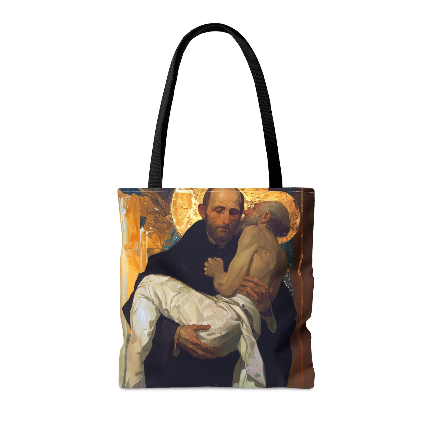 Saint John of God Tote Bag - Large Medium Small Faith Art Bag - Catholic Faith Purse - Religious Carry All Reusable Tote Bag