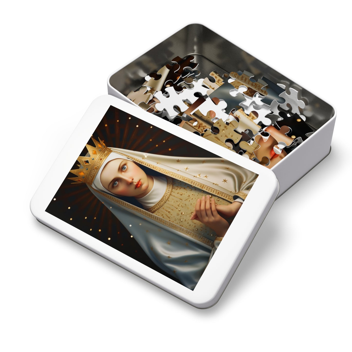 Saint Kinga of Poland - Puzzle and Keepsake Tin - Religious Jigsaw Puzzle (30, 110, 252, 500,1000-Piece) - Religious Puzzle